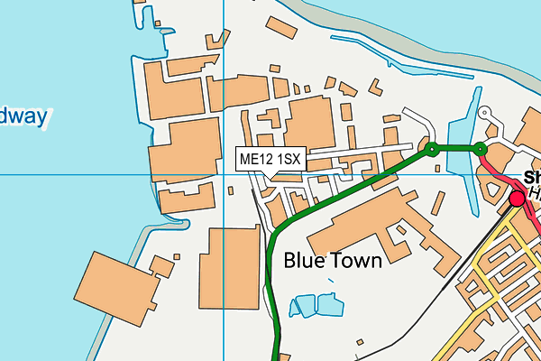 ME12 1SX map - OS VectorMap District (Ordnance Survey)