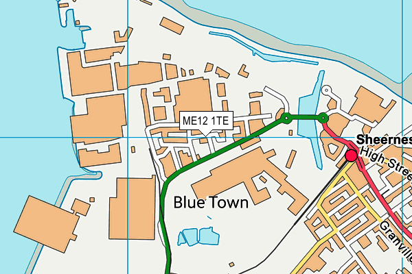 ME12 1TE map - OS VectorMap District (Ordnance Survey)