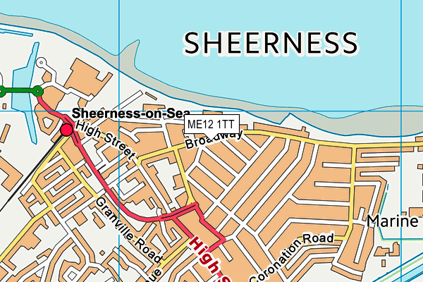 ME12 1TT map - OS VectorMap District (Ordnance Survey)