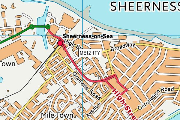 ME12 1TY map - OS VectorMap District (Ordnance Survey)