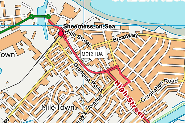 ME12 1UA map - OS VectorMap District (Ordnance Survey)