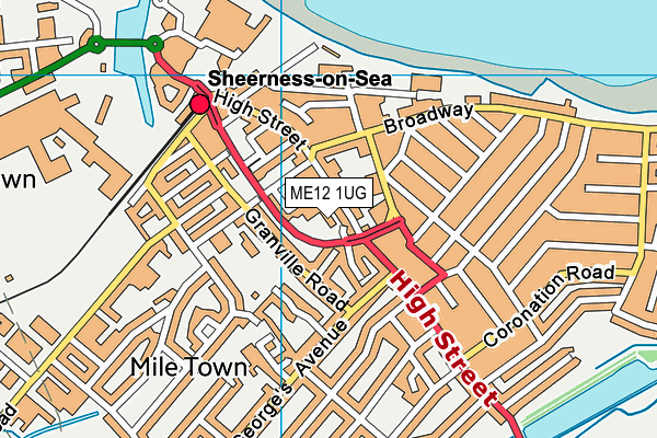 ME12 1UG map - OS VectorMap District (Ordnance Survey)