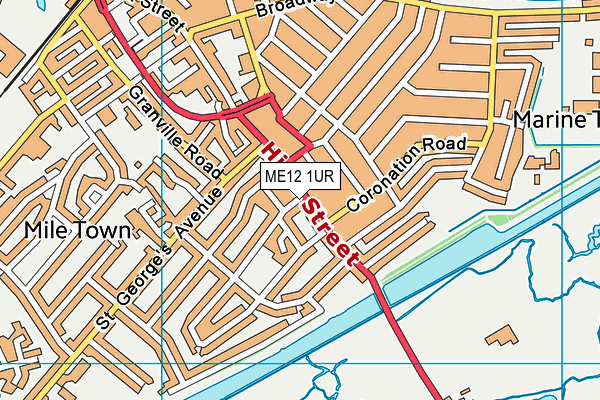 ME12 1UR map - OS VectorMap District (Ordnance Survey)