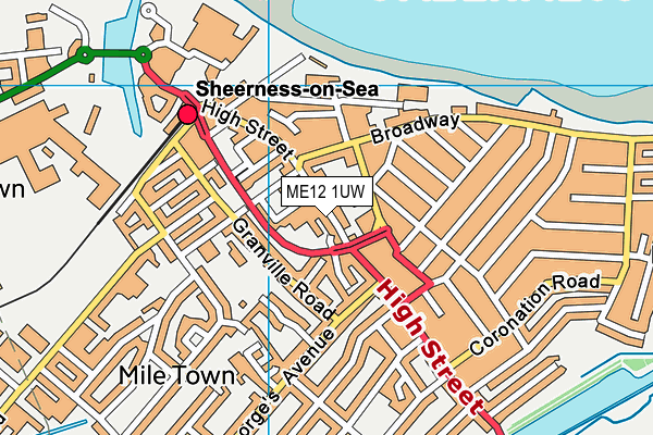 ME12 1UW map - OS VectorMap District (Ordnance Survey)