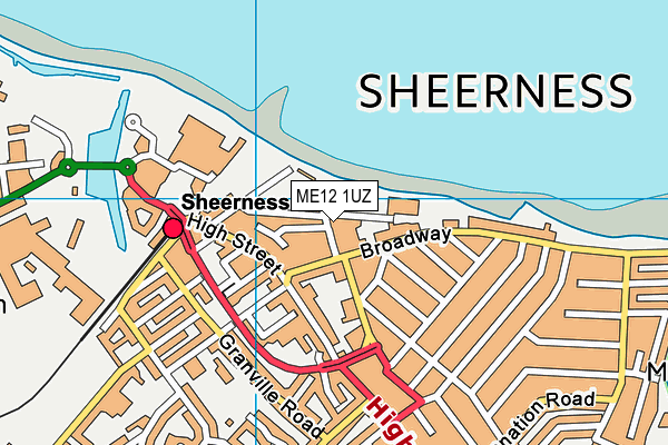 ME12 1UZ map - OS VectorMap District (Ordnance Survey)