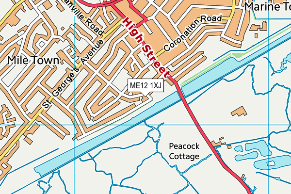 ME12 1XJ map - OS VectorMap District (Ordnance Survey)