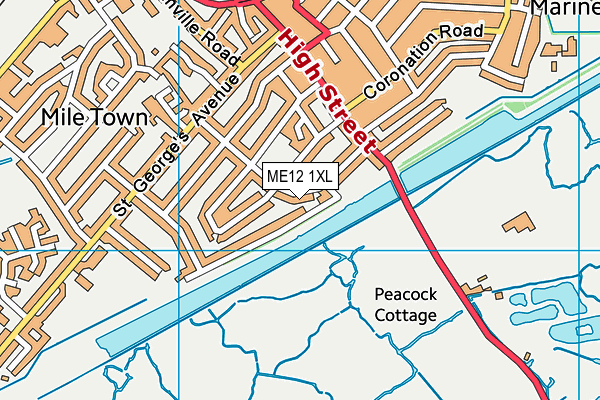 ME12 1XL map - OS VectorMap District (Ordnance Survey)