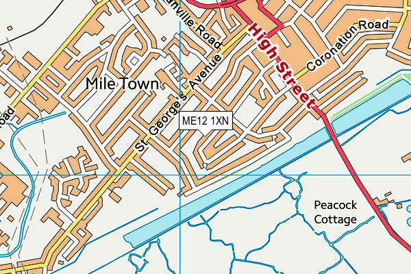 ME12 1XN map - OS VectorMap District (Ordnance Survey)