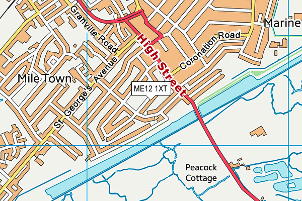 ME12 1XT map - OS VectorMap District (Ordnance Survey)