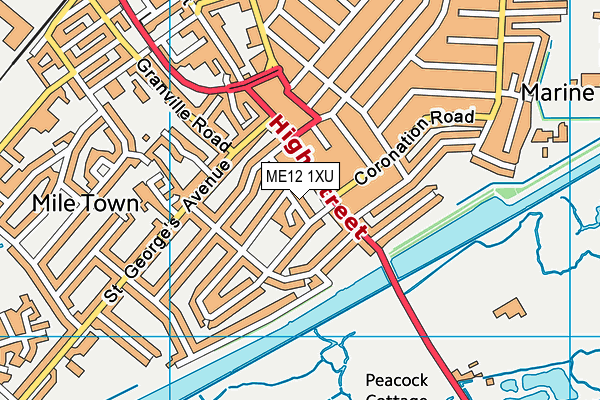 ME12 1XU map - OS VectorMap District (Ordnance Survey)