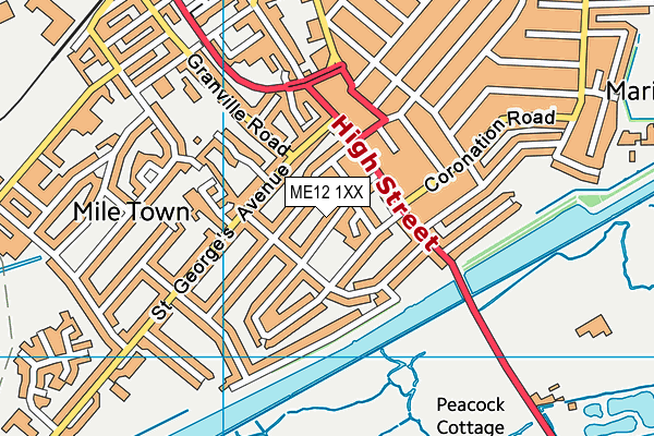 ME12 1XX map - OS VectorMap District (Ordnance Survey)