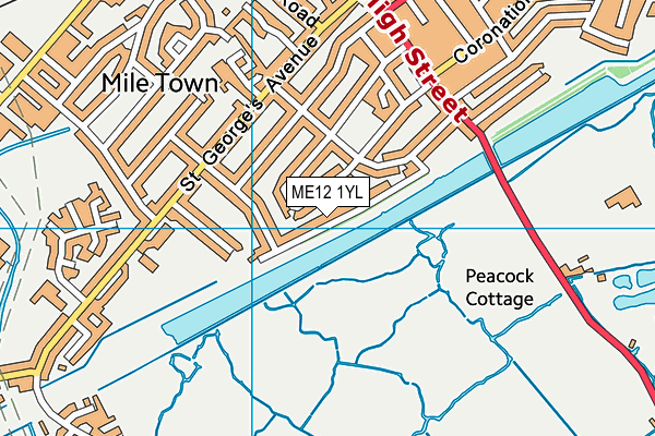 ME12 1YL map - OS VectorMap District (Ordnance Survey)