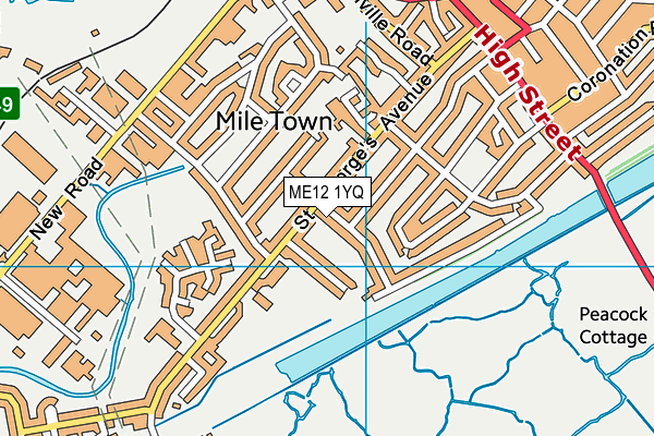 ME12 1YQ map - OS VectorMap District (Ordnance Survey)