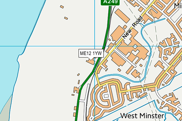 ME12 1YW map - OS VectorMap District (Ordnance Survey)