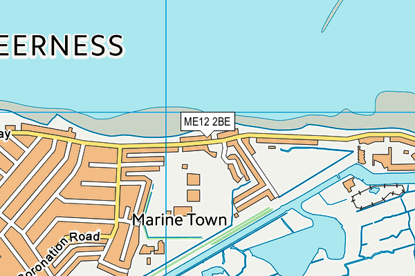 Oasis Academy Isle Of Sheppey (West Site) map (ME12 2BE) - OS VectorMap District (Ordnance Survey)