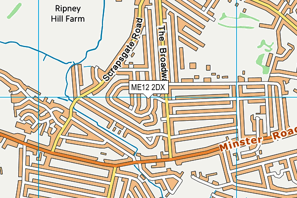 ME12 2DX map - OS VectorMap District (Ordnance Survey)
