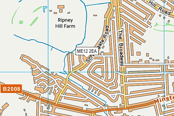 ME12 2EA map - OS VectorMap District (Ordnance Survey)