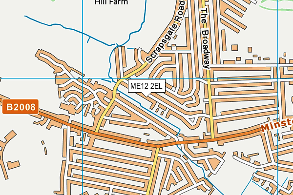 ME12 2EL map - OS VectorMap District (Ordnance Survey)
