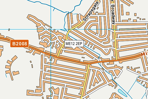 ME12 2EP map - OS VectorMap District (Ordnance Survey)