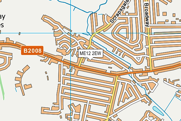 ME12 2EW map - OS VectorMap District (Ordnance Survey)