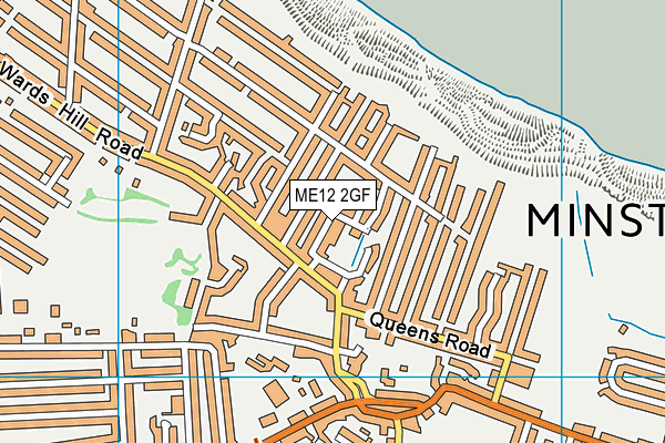 ME12 2GF map - OS VectorMap District (Ordnance Survey)