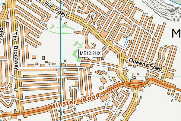 ME12 2HX map - OS VectorMap District (Ordnance Survey)
