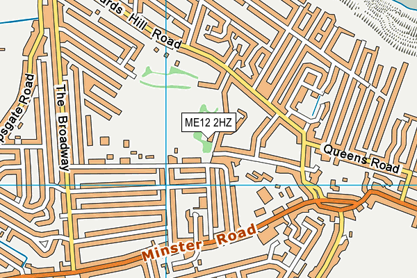 ME12 2HZ map - OS VectorMap District (Ordnance Survey)