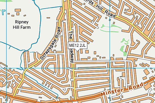 ME12 2JL map - OS VectorMap District (Ordnance Survey)