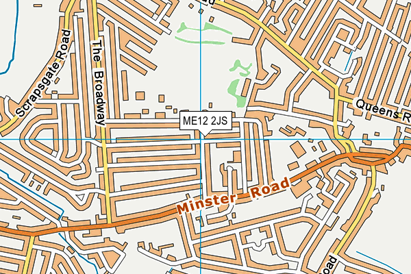 ME12 2JS map - OS VectorMap District (Ordnance Survey)