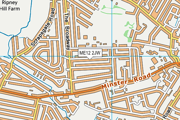 ME12 2JW map - OS VectorMap District (Ordnance Survey)