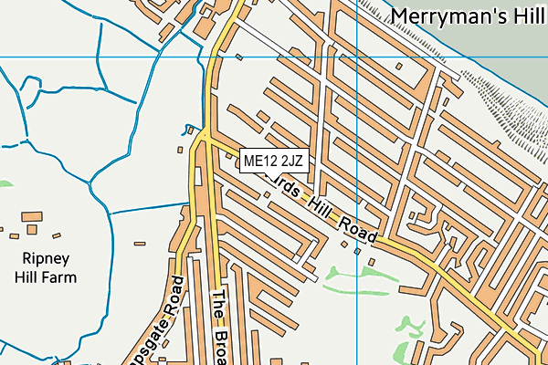 ME12 2JZ map - OS VectorMap District (Ordnance Survey)