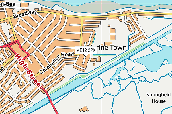ME12 2PX map - OS VectorMap District (Ordnance Survey)