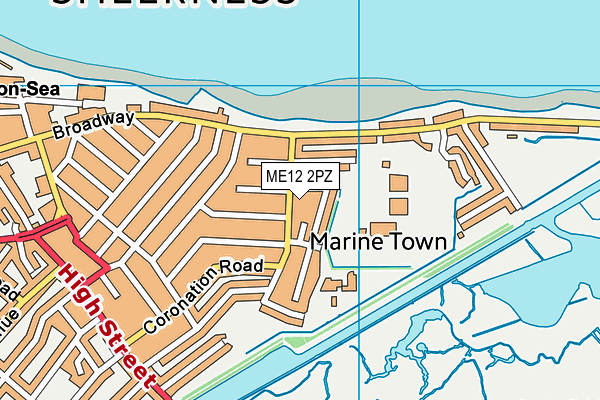 ME12 2PZ map - OS VectorMap District (Ordnance Survey)