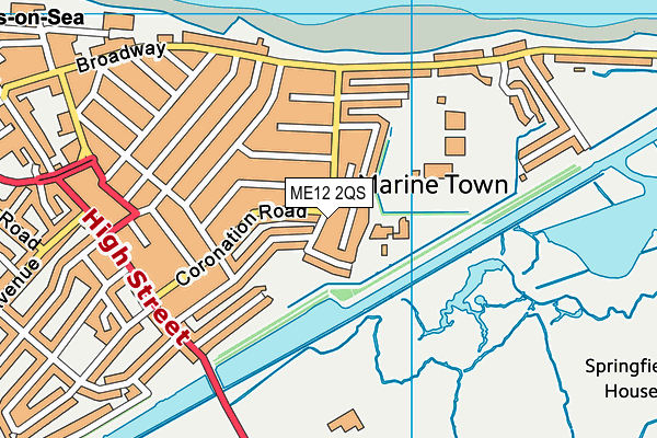 ME12 2QS map - OS VectorMap District (Ordnance Survey)