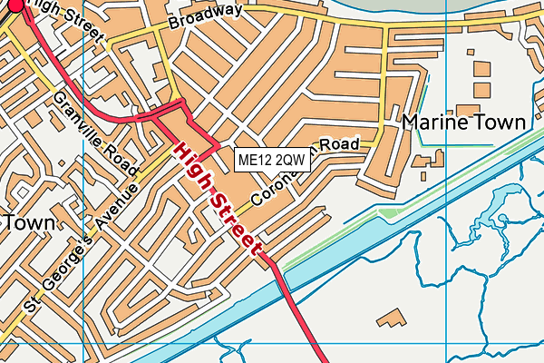 ME12 2QW map - OS VectorMap District (Ordnance Survey)