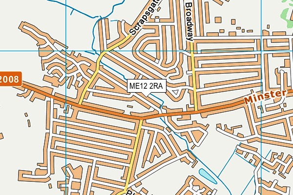 ME12 2RA map - OS VectorMap District (Ordnance Survey)