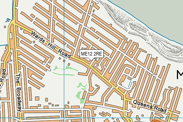 ME12 2RE map - OS VectorMap District (Ordnance Survey)