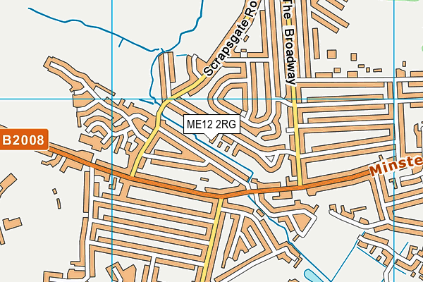 ME12 2RG map - OS VectorMap District (Ordnance Survey)