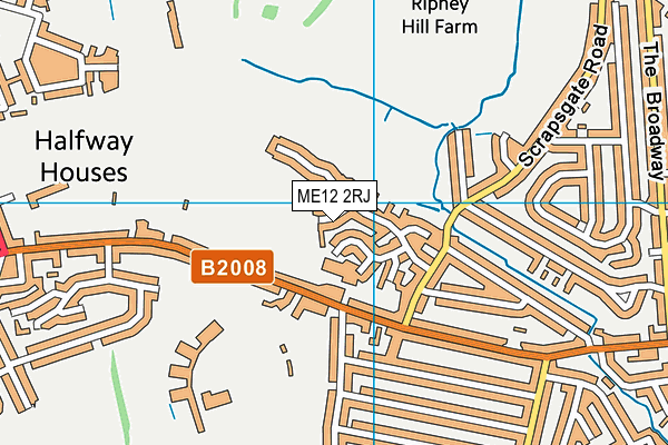 ME12 2RJ map - OS VectorMap District (Ordnance Survey)