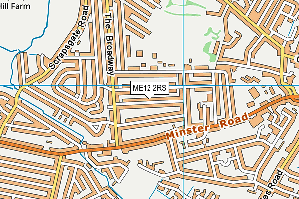 ME12 2RS map - OS VectorMap District (Ordnance Survey)