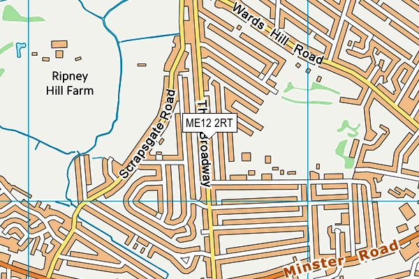 ME12 2RT map - OS VectorMap District (Ordnance Survey)