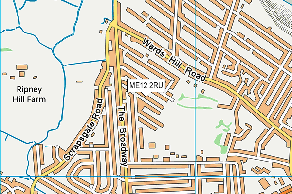 ME12 2RU map - OS VectorMap District (Ordnance Survey)
