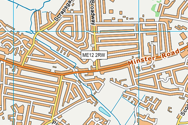 ME12 2RW map - OS VectorMap District (Ordnance Survey)