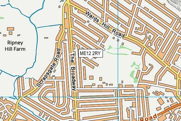 ME12 2RY map - OS VectorMap District (Ordnance Survey)