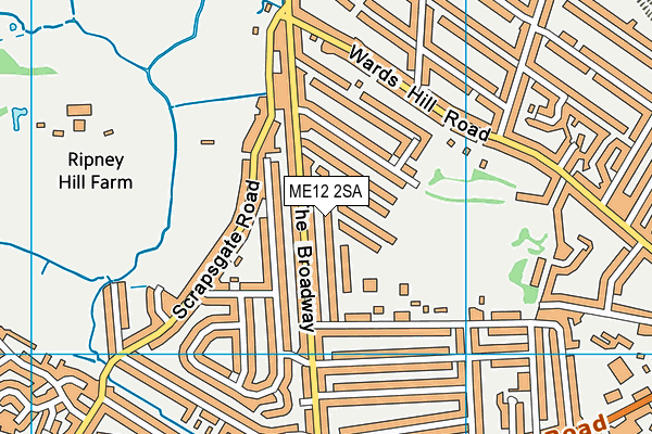 ME12 2SA map - OS VectorMap District (Ordnance Survey)