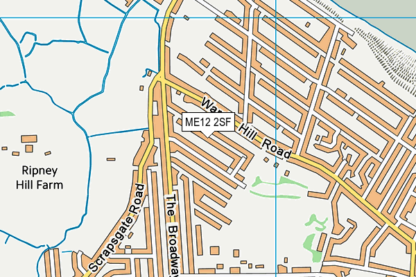 ME12 2SF map - OS VectorMap District (Ordnance Survey)