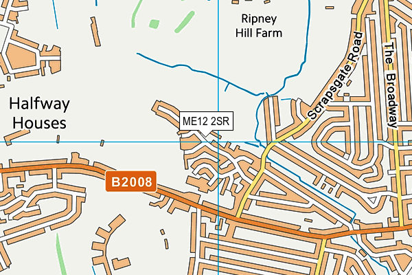 ME12 2SR map - OS VectorMap District (Ordnance Survey)