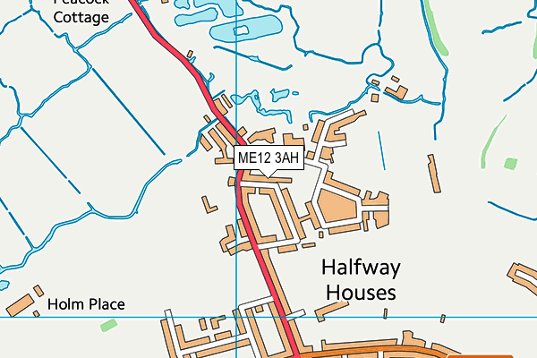 ME12 3AH map - OS VectorMap District (Ordnance Survey)