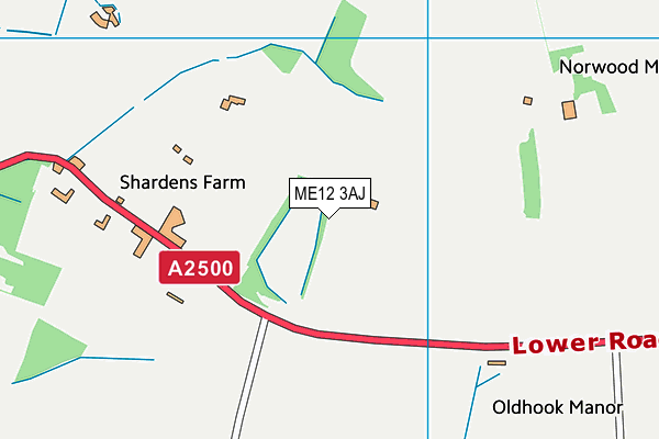 ME12 3AJ map - OS VectorMap District (Ordnance Survey)