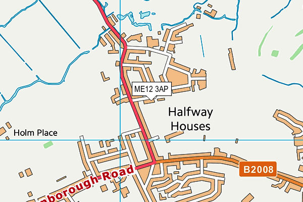 Halfway Houses Primary School map (ME12 3AP) - OS VectorMap District (Ordnance Survey)
